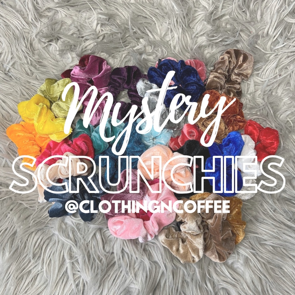 3 Velvet Mystery VSCO Scrunchies NEW